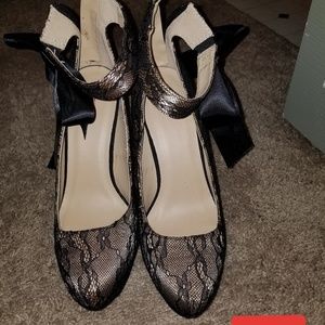 Size 9 Black Lace Heels